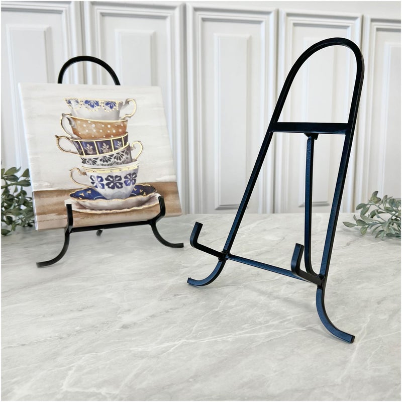 Bard's Black Wrought Iron Easel, 11" H x 7.75" W x 5.5" D (For 8.5" - 15" Plates) - Image 2